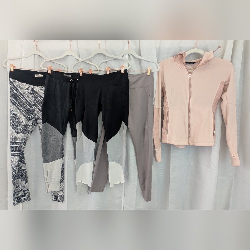 Abercrombie & Fitch Athletic Yoga Pants Fleece Jacket Bundle - Picture 1 of 6